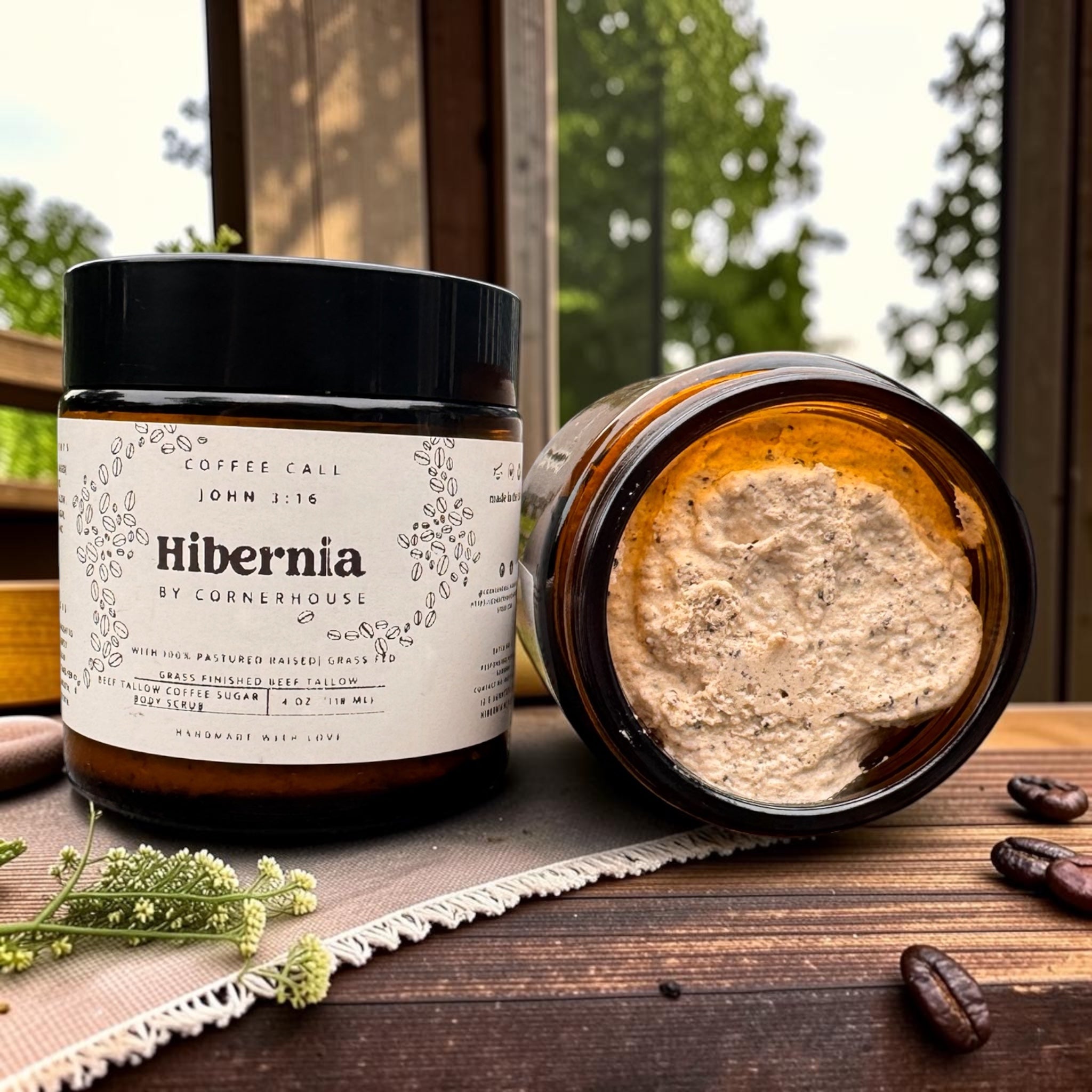 Coffee Whipped Beef Tallow Sugar Scrub
